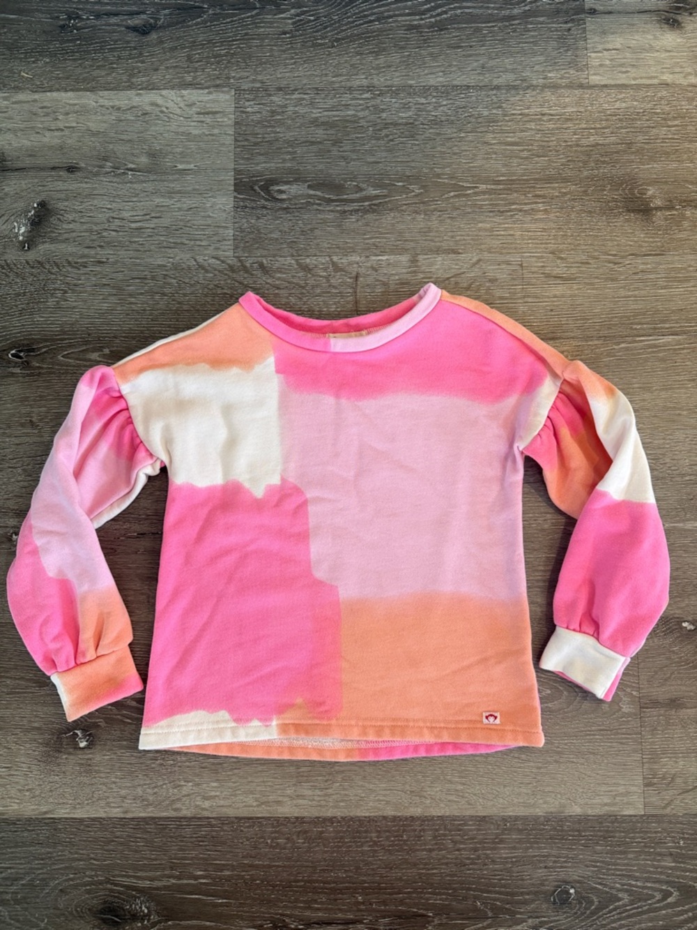 Appaman Girls' Color Block Sofia Top in orange and pink, size 6
